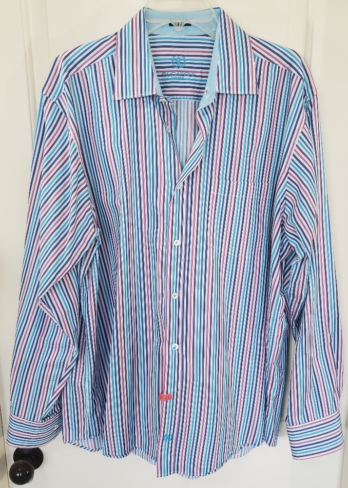 Men's Bugatchi Striped Long Sleeve Shirt